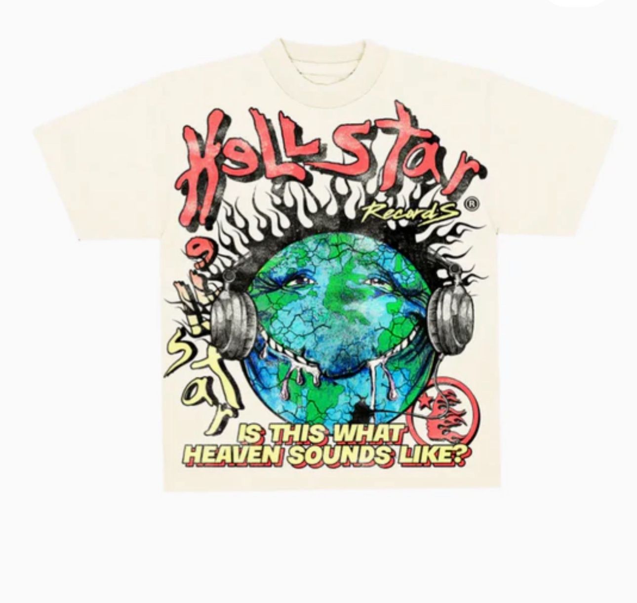 Hellstar Heaven on Earth Tee Cream White T-Shirt
