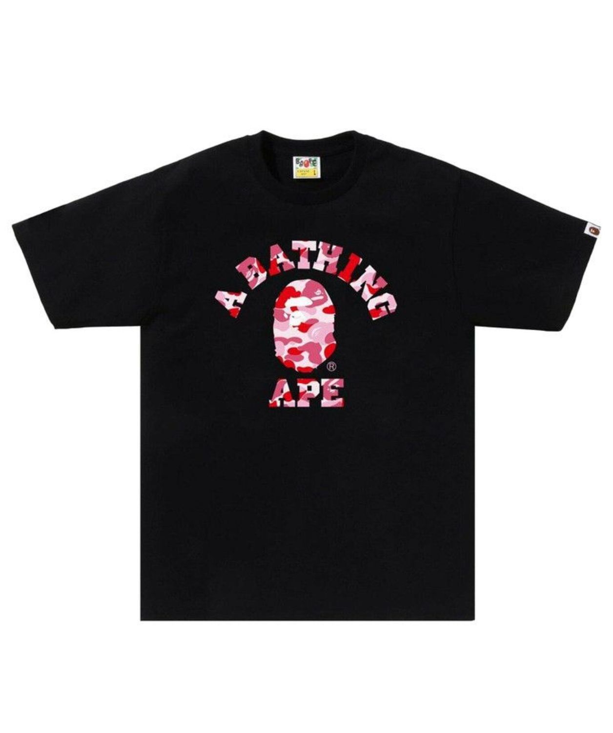 BAPE ABC Camo College Tee Black/Pink