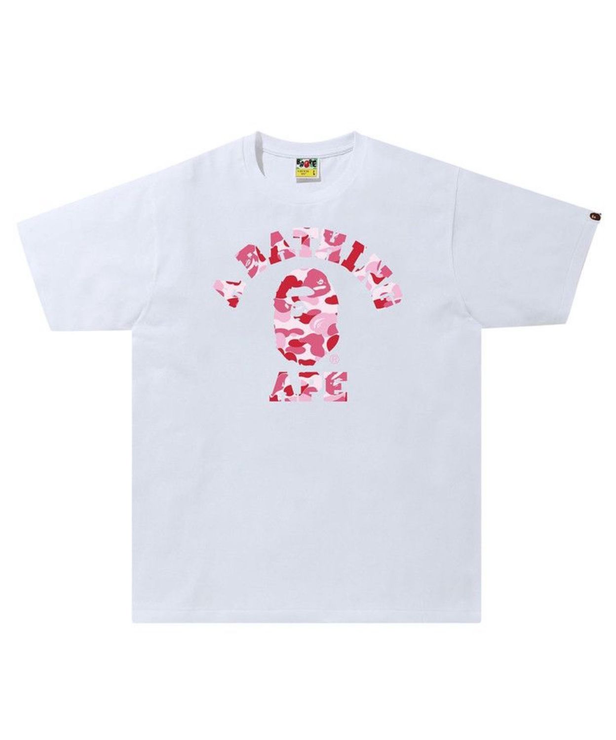 BAPE ABC Camo College Tee White/Pink