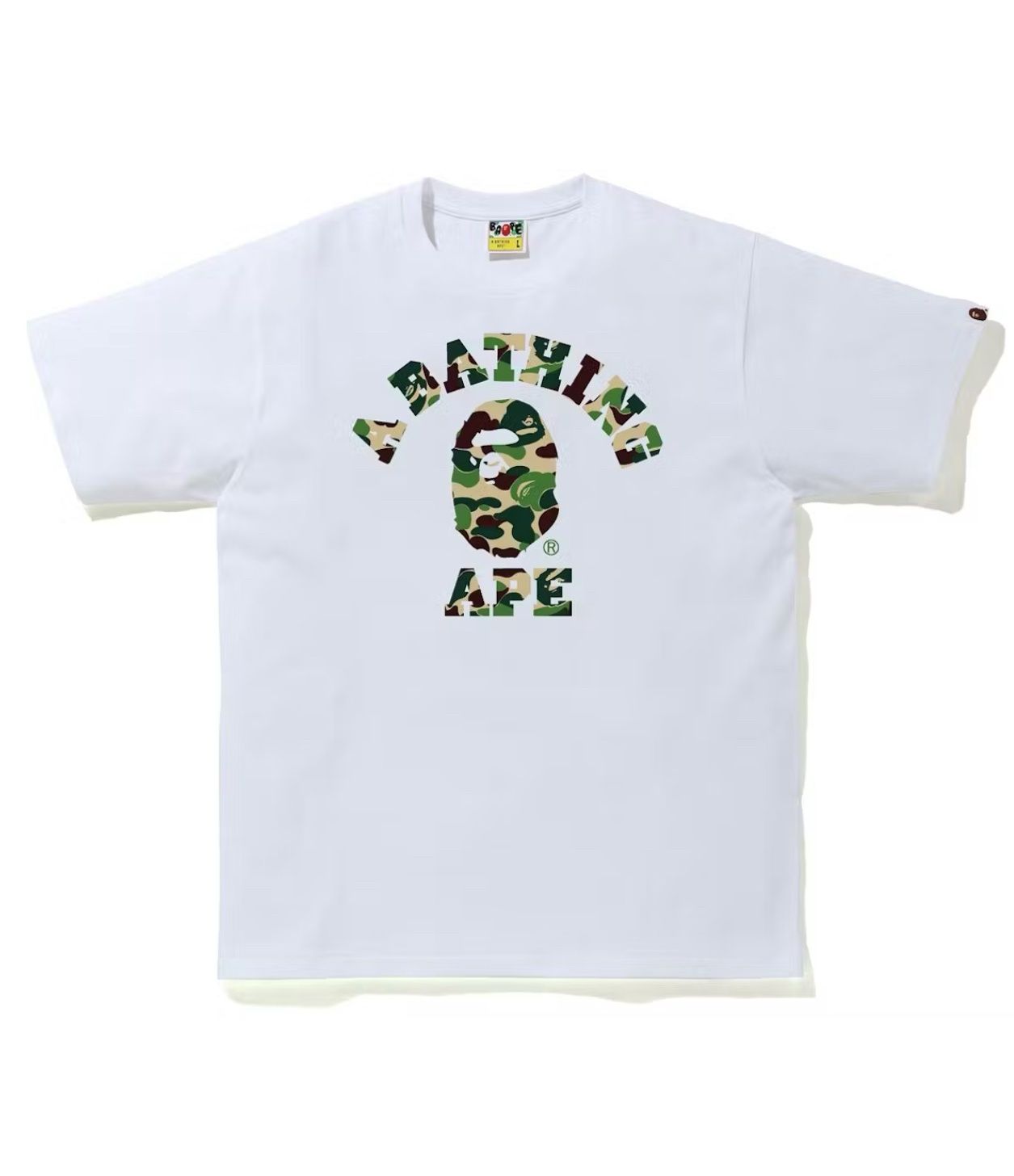 BAPE ABC Camo College Tee White