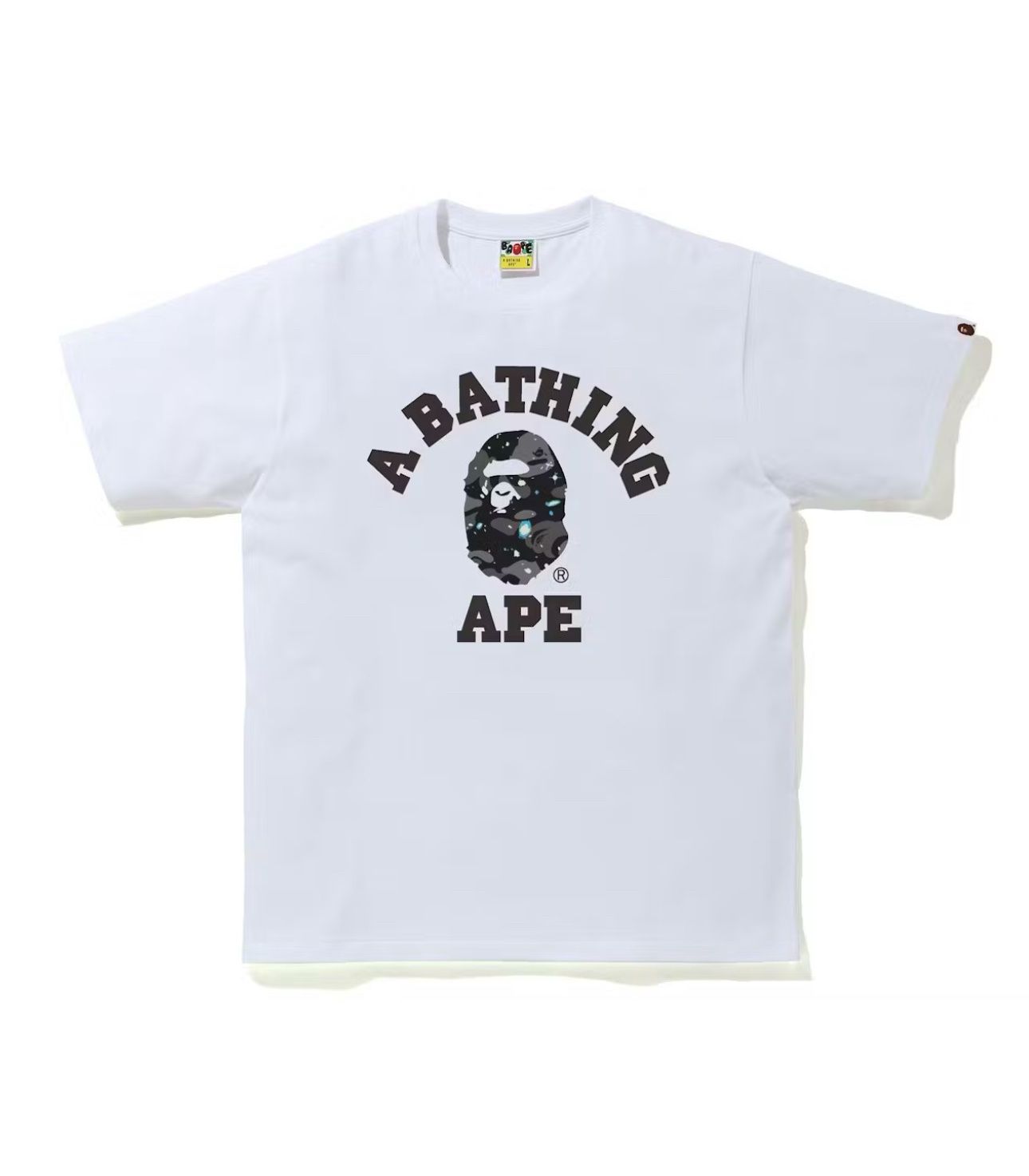 BAPE Space Camo College Tee White