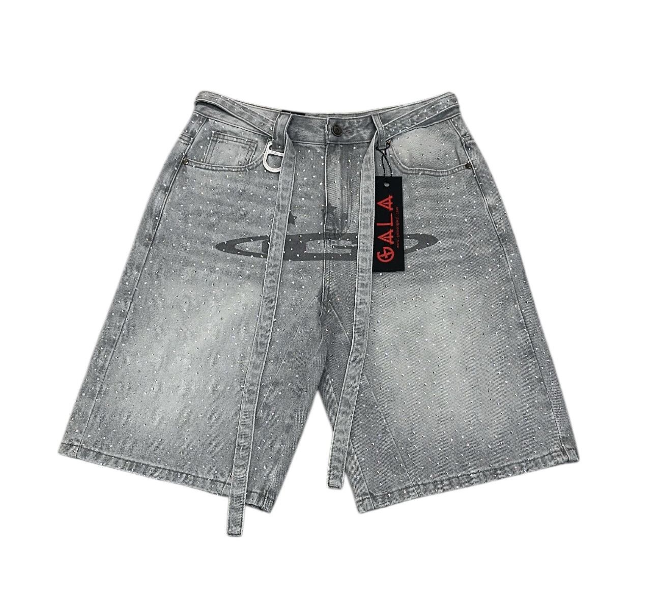 Gala Original Rhinestone Shorts Grey