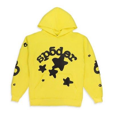 Sp5der Beluga Yellow Black Hoodie