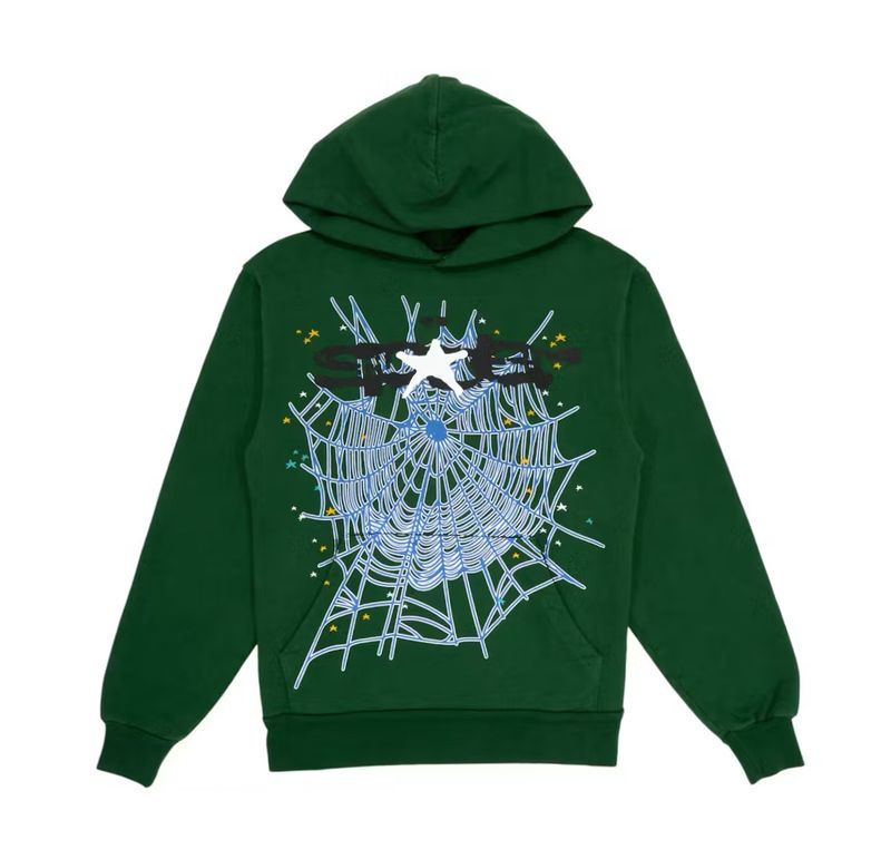 Sp5der Wed Hoodie Green