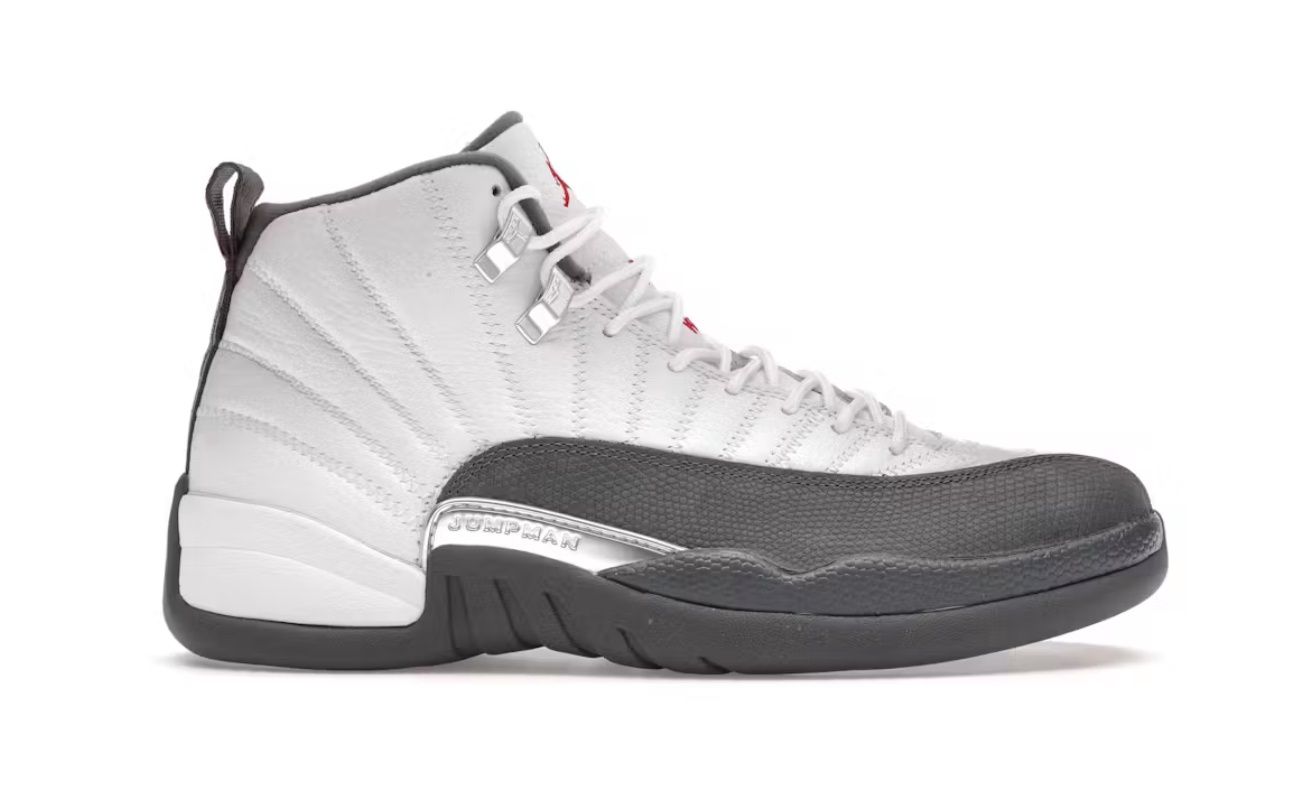 Air Jordan 12 White Dark Grey