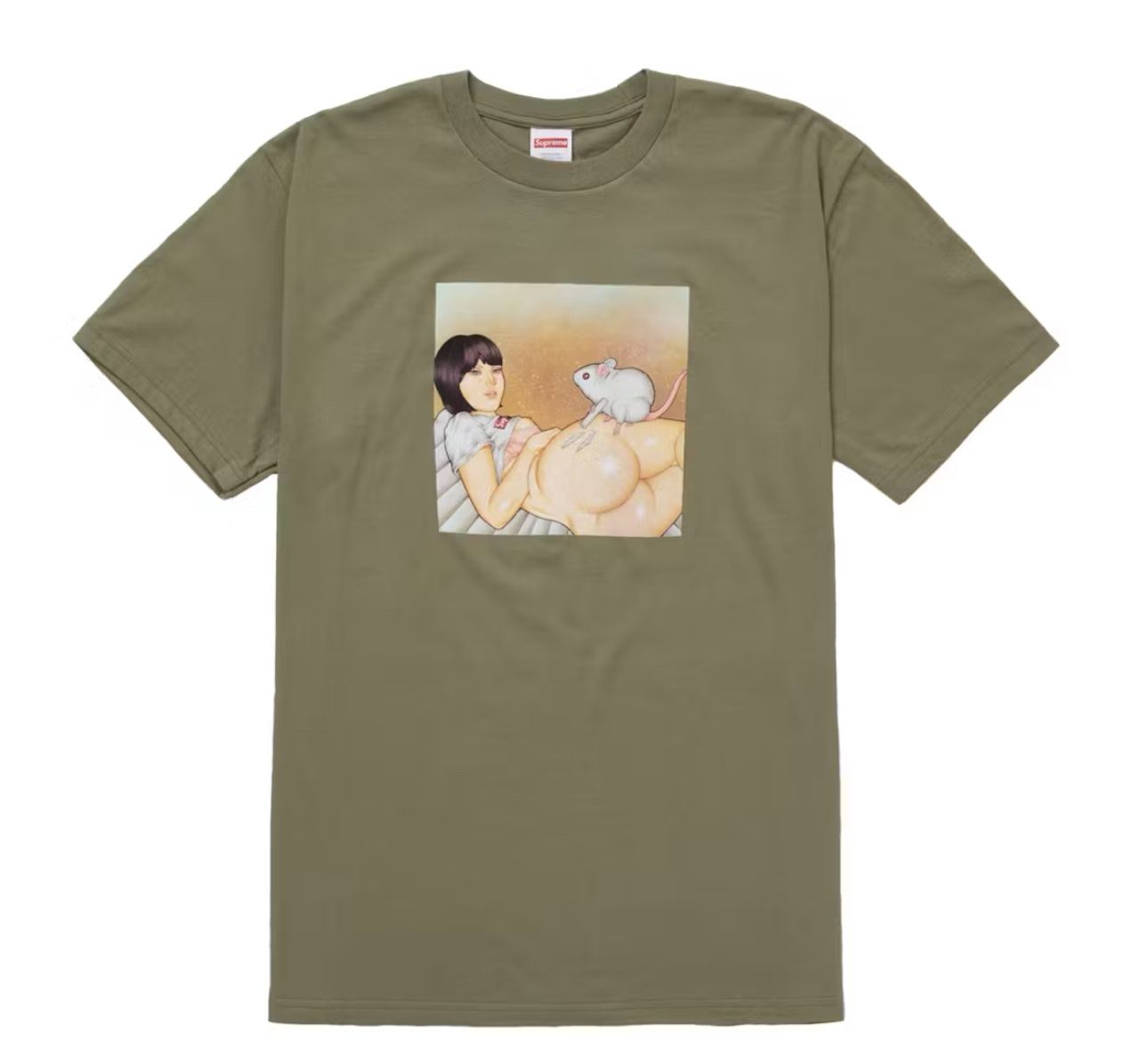 Supreme Mouse Tee Olive
