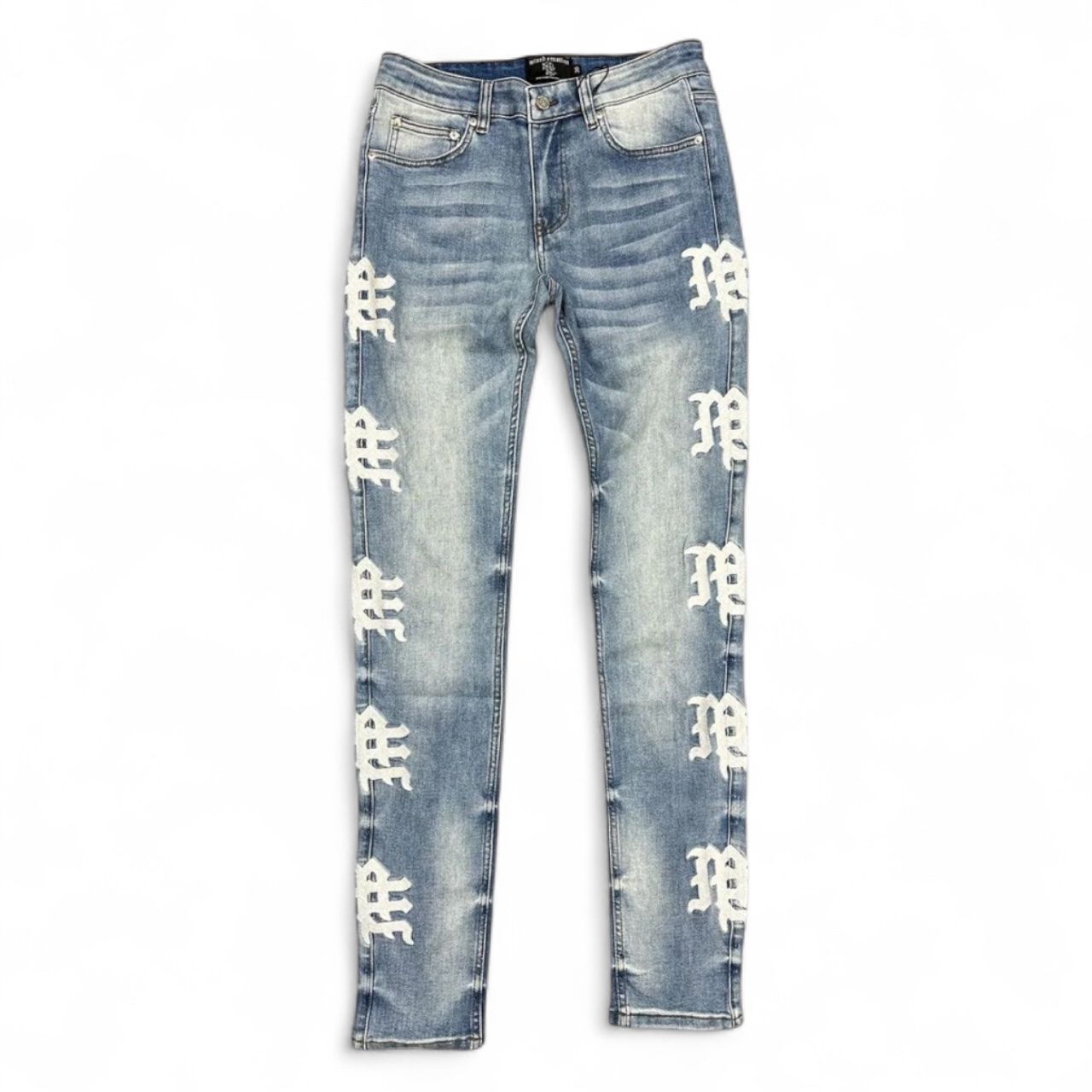 Mixed Emotion Monogram Denim Blue Wash