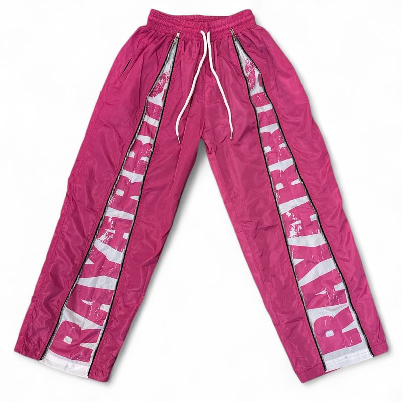 Rayarrus Nylon Zip Pink Pants