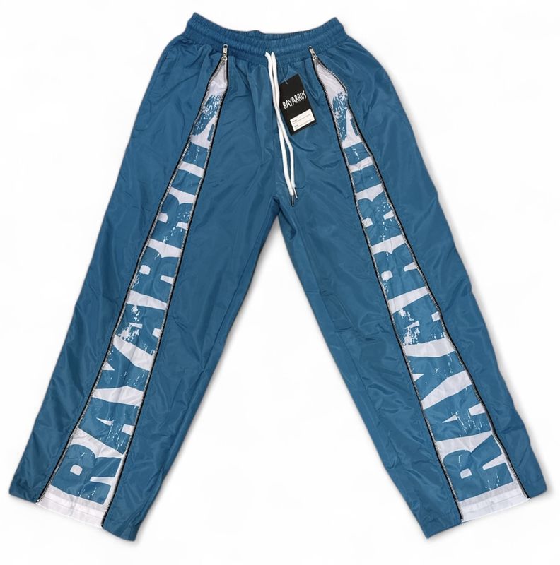 Rayarrus Nylon Zip Pants Blue
