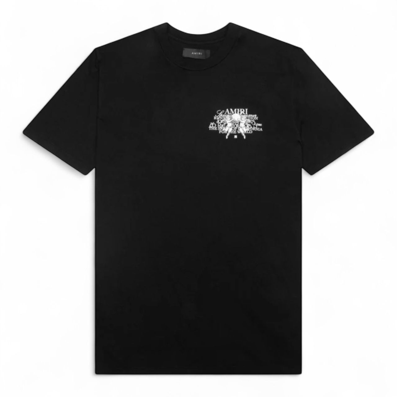 Amiri Cherub Text Tee Black