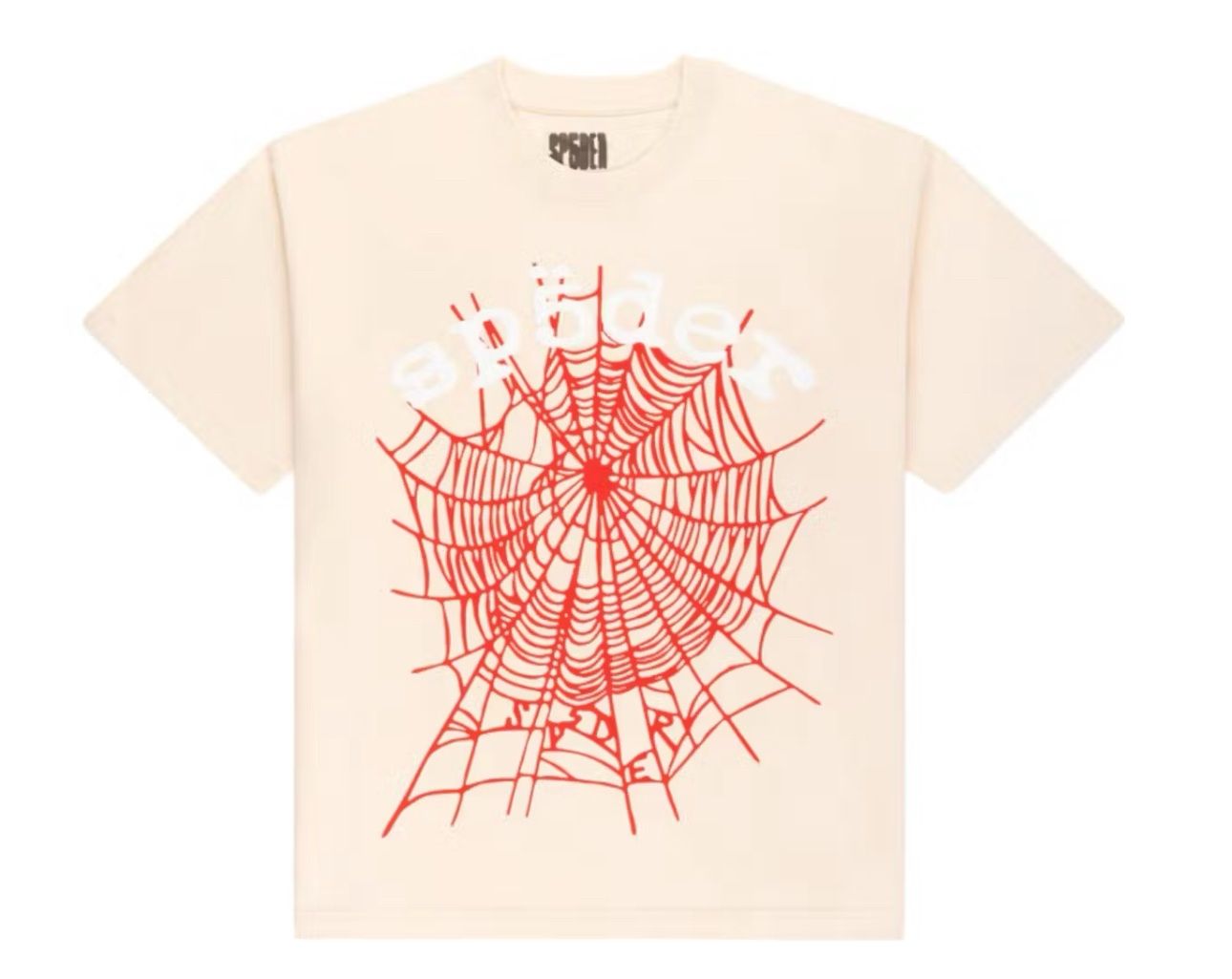 Sp5der Legacy Logo Heavyweight Tee Cream