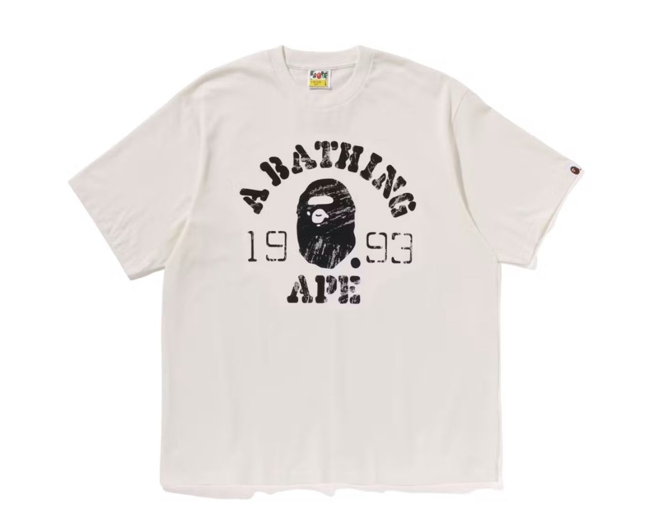 BAPE Screen print College Ivory