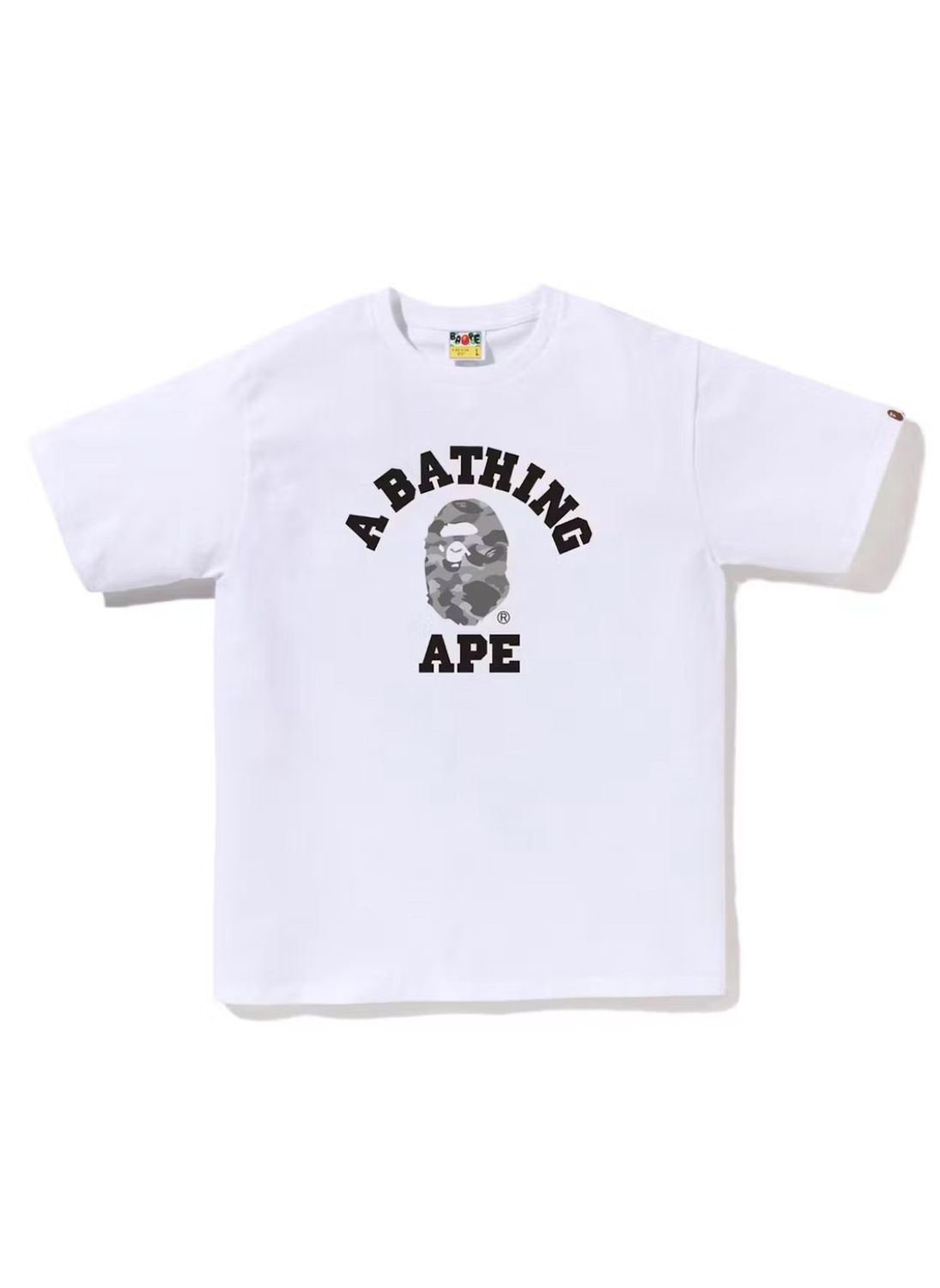 BAPE Honeycomb Camo College Tee White