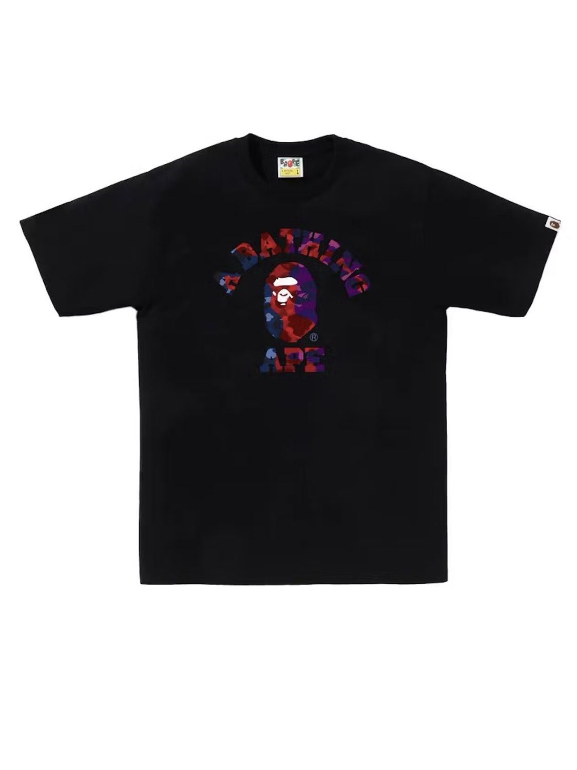 BAPE Color Camo College Tee Black
