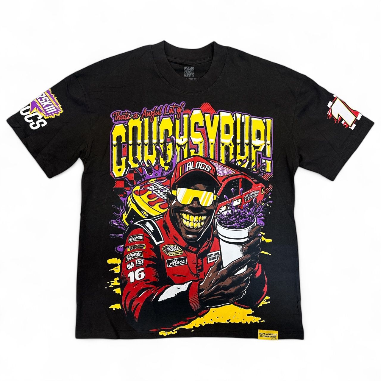 Thats A Awful Lot Of Cough Syrup Nascar Tee Grey