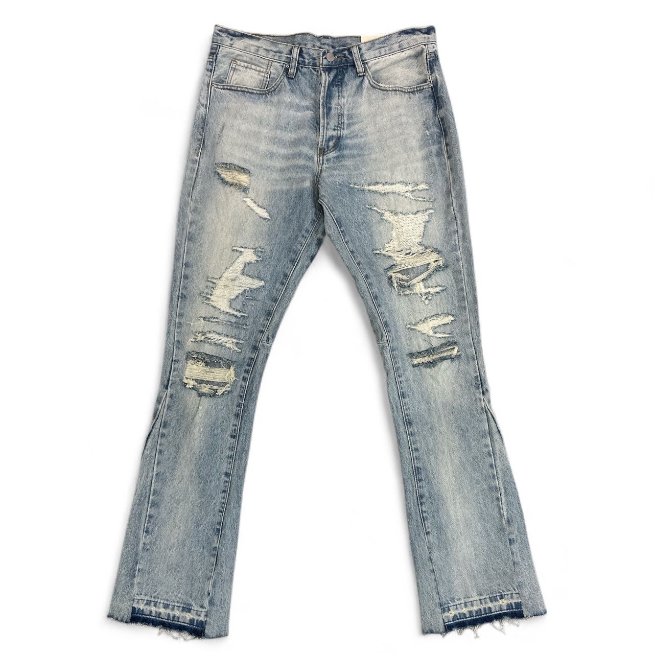 MNML Blue Demin Flare Jeans