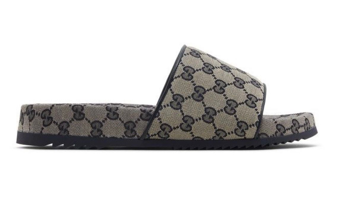 Gucci GG Slide Sandal &quot;Beige Blue Monogram&quot;