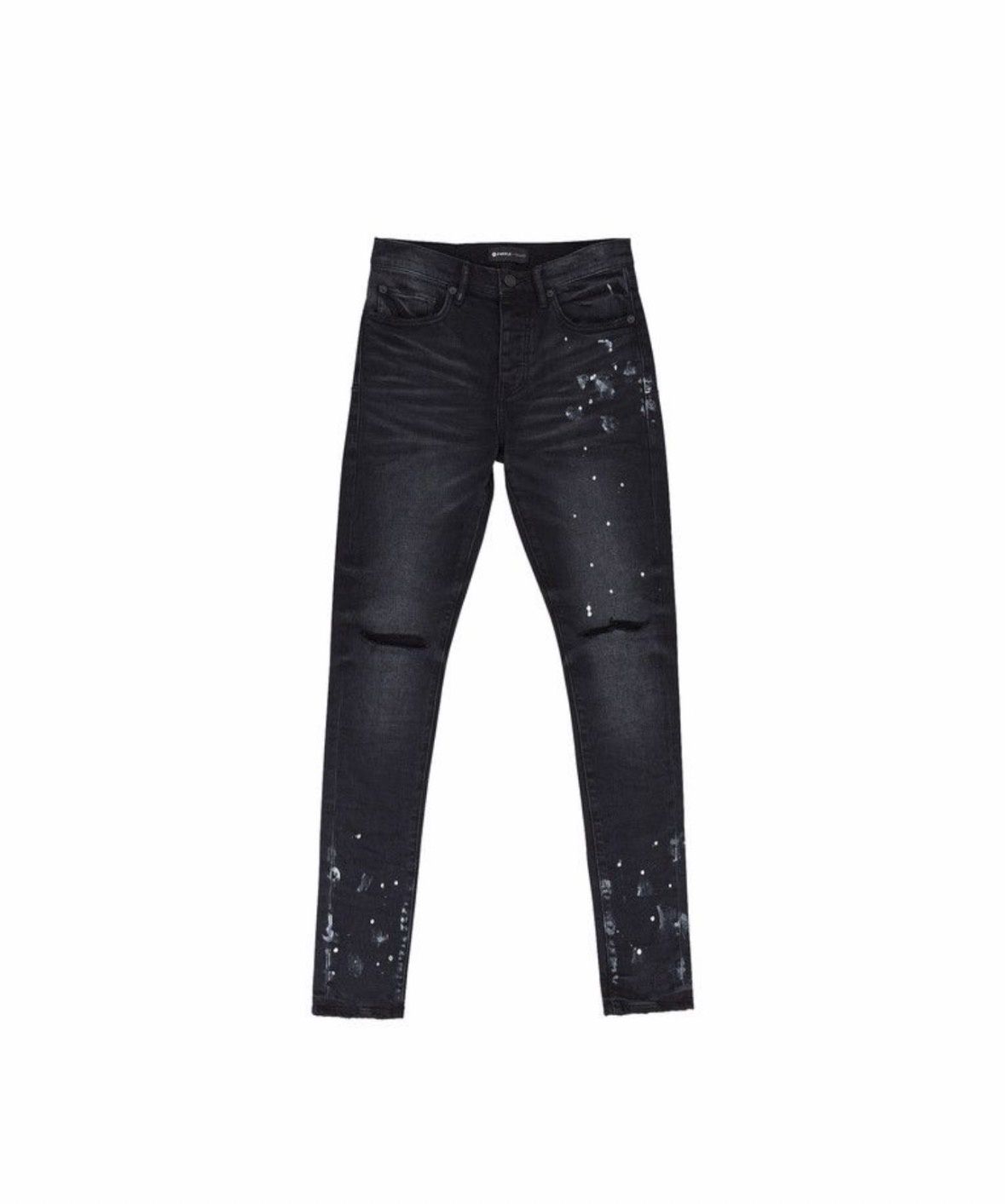 Purple Brand Resin Knee Slit Skinny Black