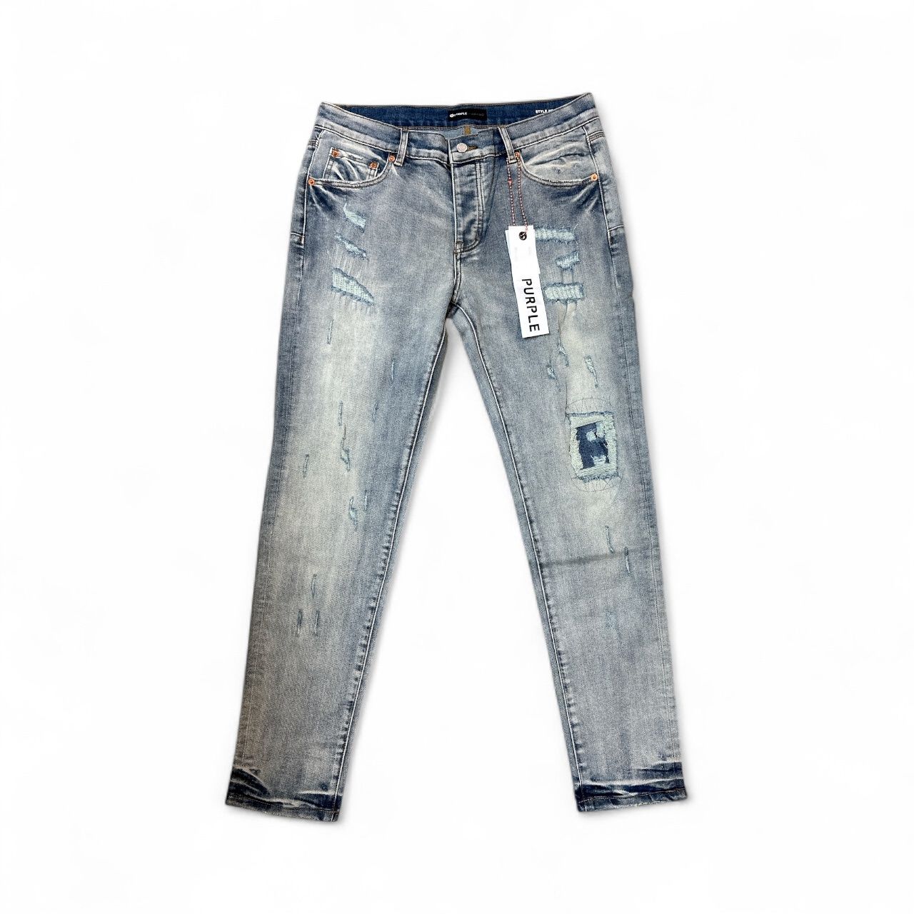 Purple Brand Distressed Light Wash Jeans