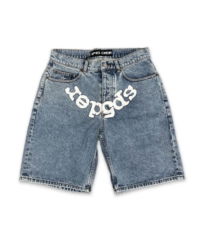 Sp5der OG Logo Denim Shorts