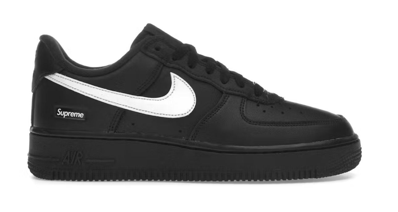 Air Force 1 Supreme Black White