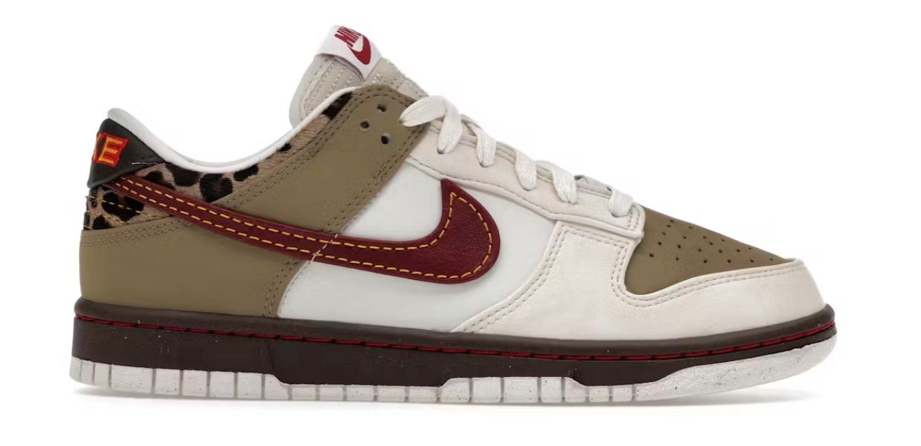Nike Dunk Low Khaki Team Red Pearl White (GS)