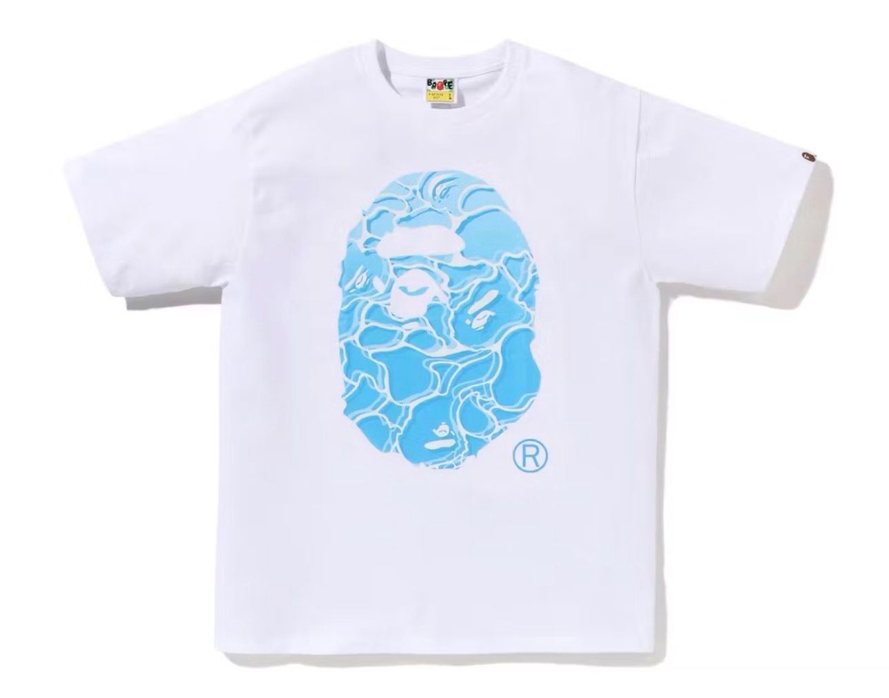 BAPE ABC Seasurf Camo Ape Head Tee White