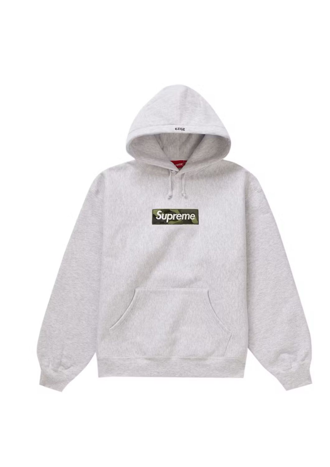 Supreme Box Logo Hooded Sweatshirt Ash Grey Camo
