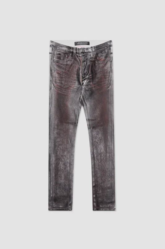 Valabassas Mr Flex Skinny Jean Red White Dirty Waxed