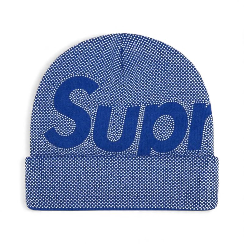 Supreme Studded Knockout Big Logo Beanie Royal