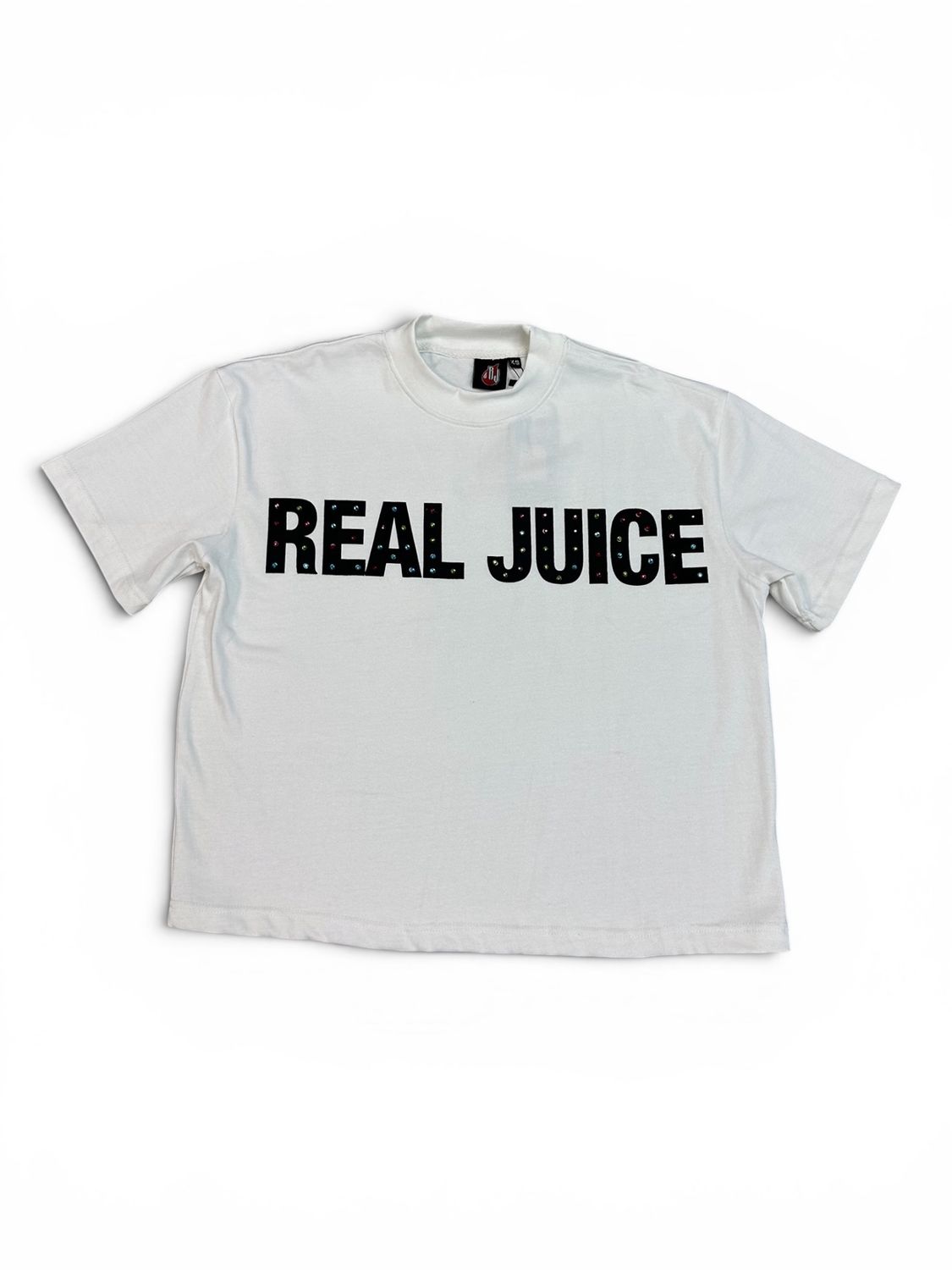 Real Juice Rhinestone Tee White