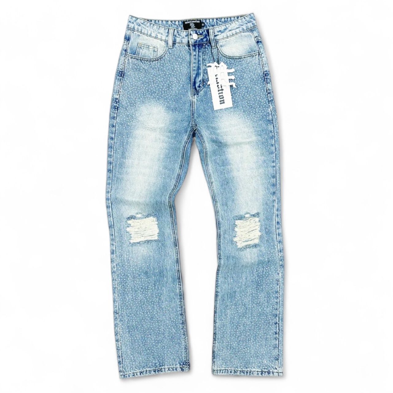 Mixed Emotion "Me" Rhinestone Jeans