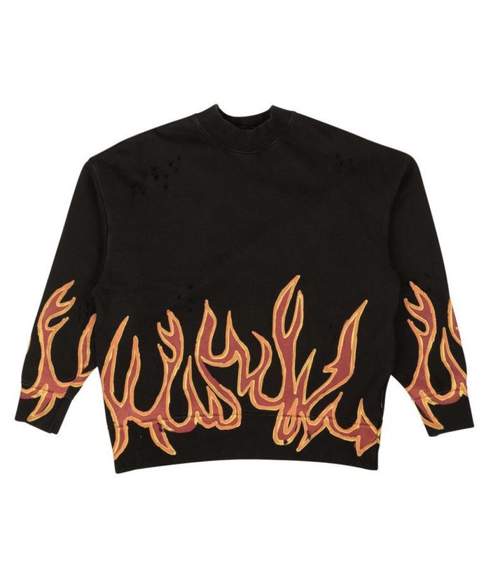 Palm Angels GD Grafitti Flames Crewneck