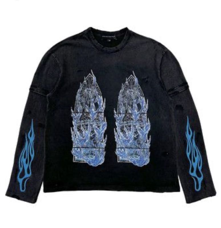 Who Decides War Flame Glass Double Shirt