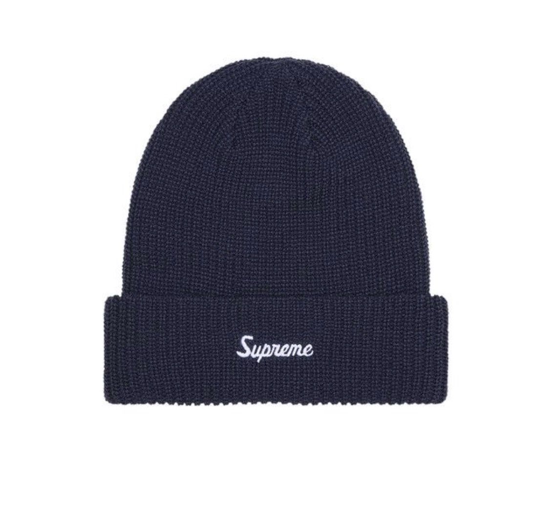 Supreme Loose Gauge Beanie Dark Blue