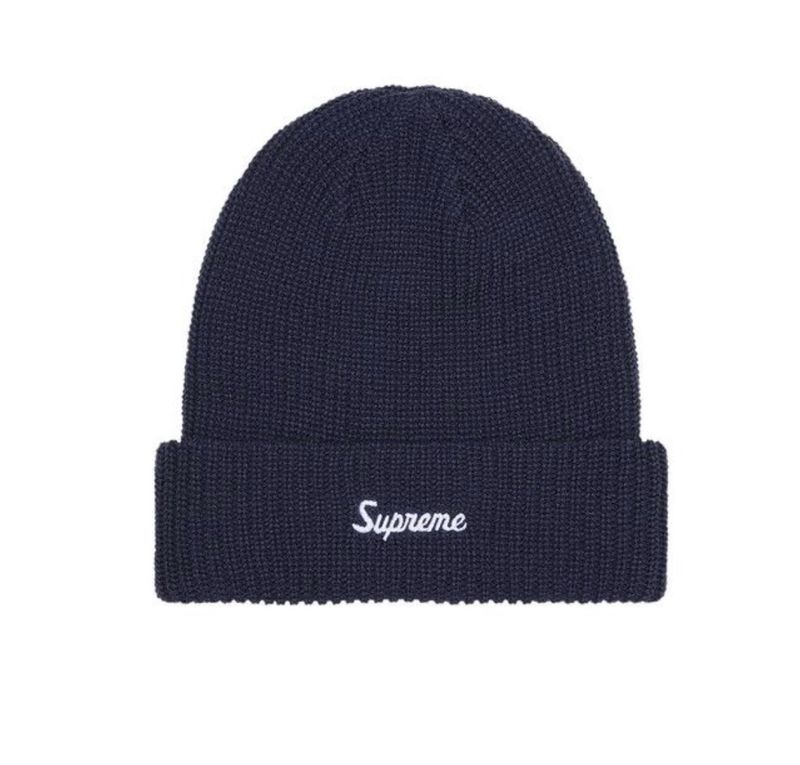 Supreme Loose Gauge Beanie Dark Blue