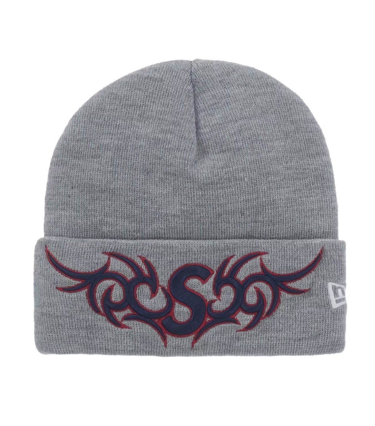 Supreme New Era Tribal S Beanie Grey