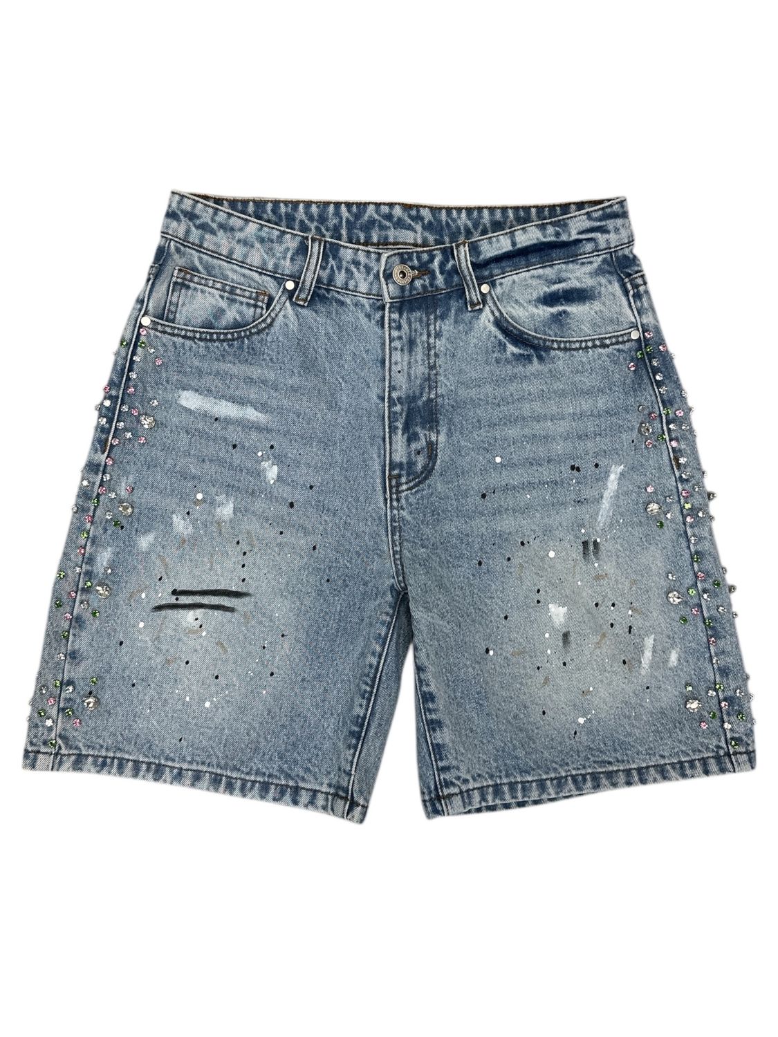 Temporary Forever Gem Stone Dirty Wash Jhorts