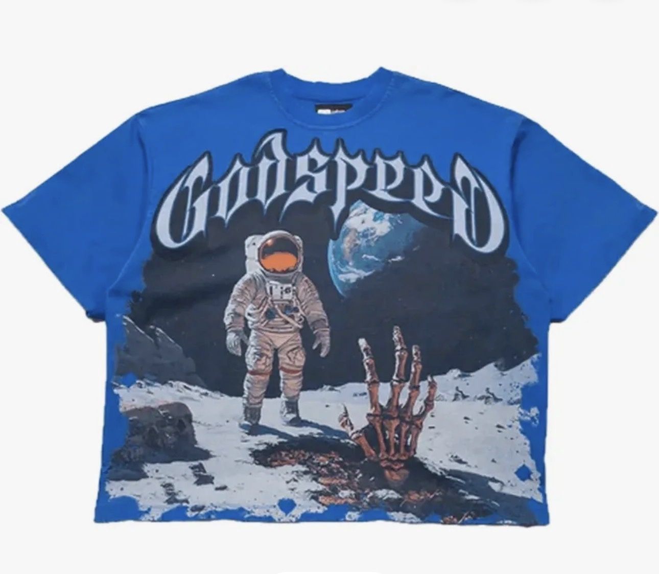 Godspeed First Contact Space Tee Royal Blue