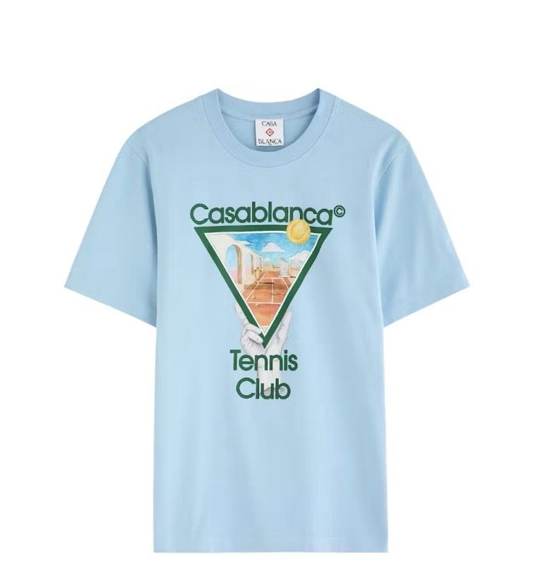 Casablanca Metaphysical Tennis Icon Blue T-Shirt