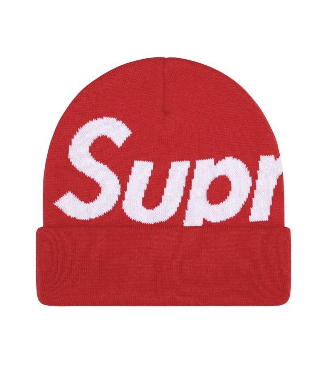 Supreme Big Logo Beanie (Red)