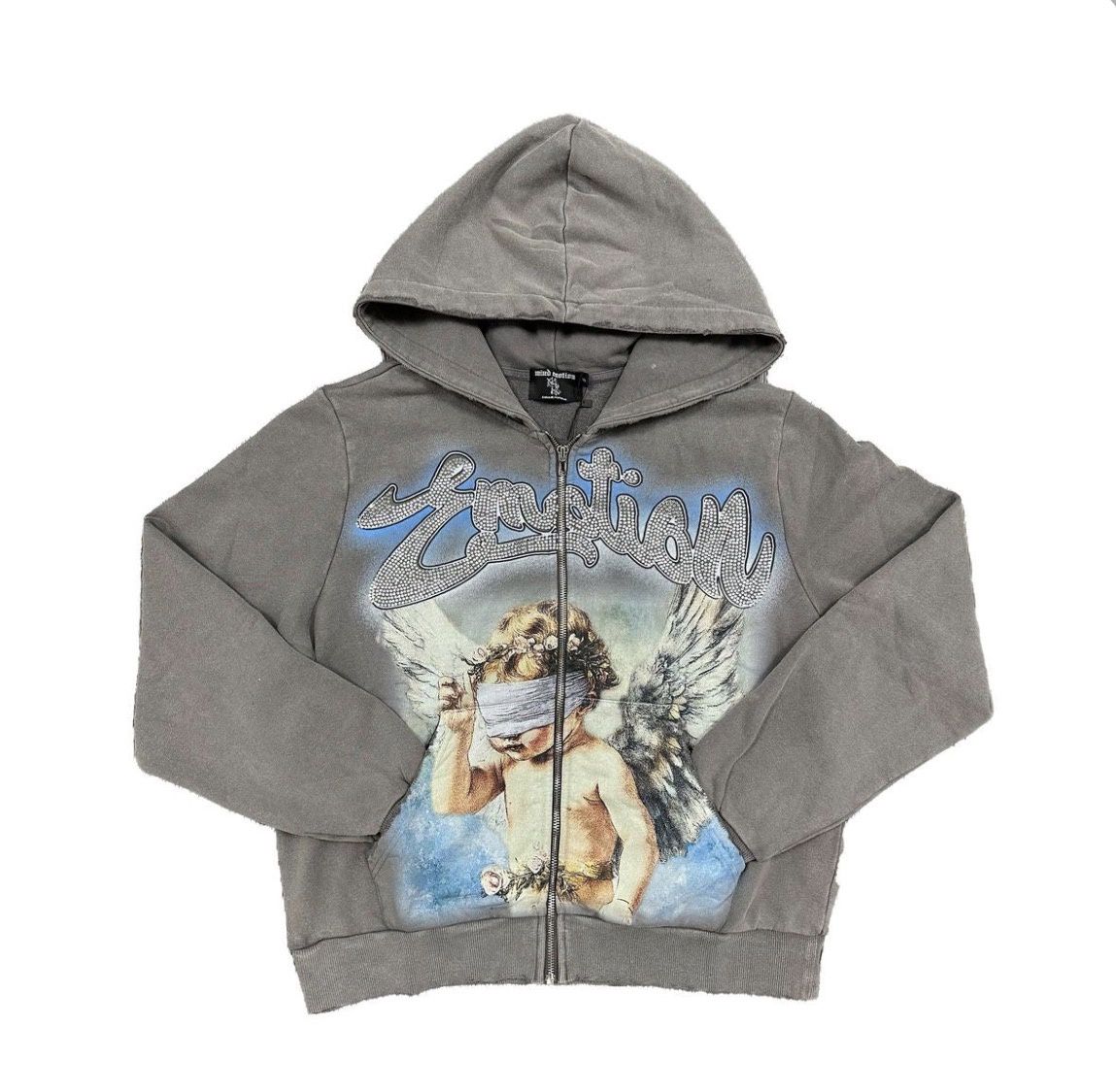 Mixed Emotion "Cupid"Zip Up Grey
