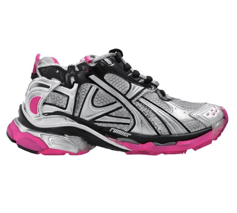 Balenciaga Wmns Runner Sneaker Worn Out Silver Pink