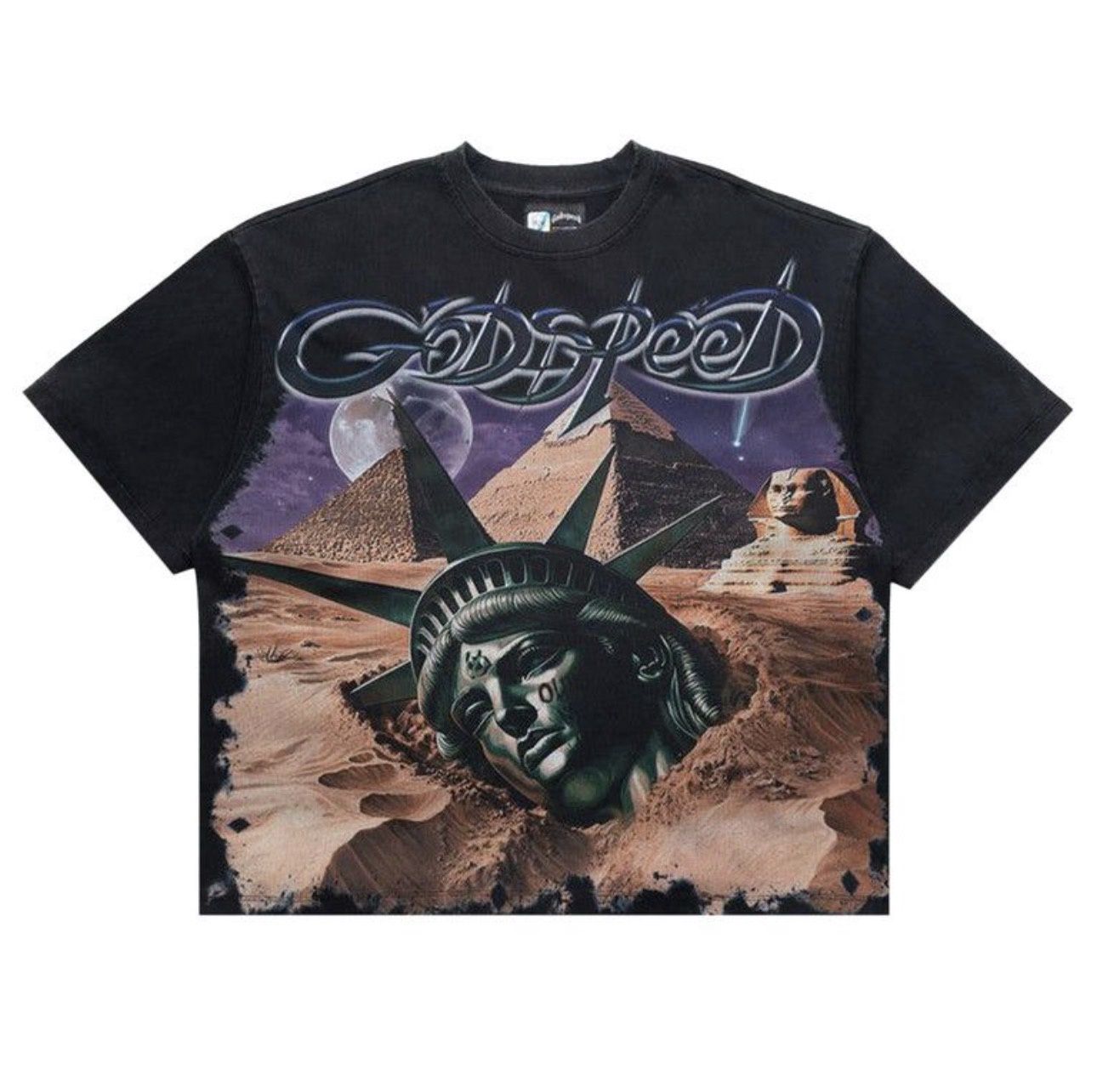 Godspeed Mother Cairo Tee Black Wash