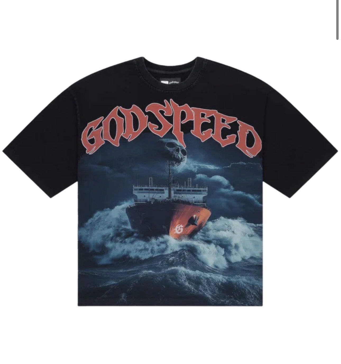 Godspeed Sea Sick Tee Black Wash
