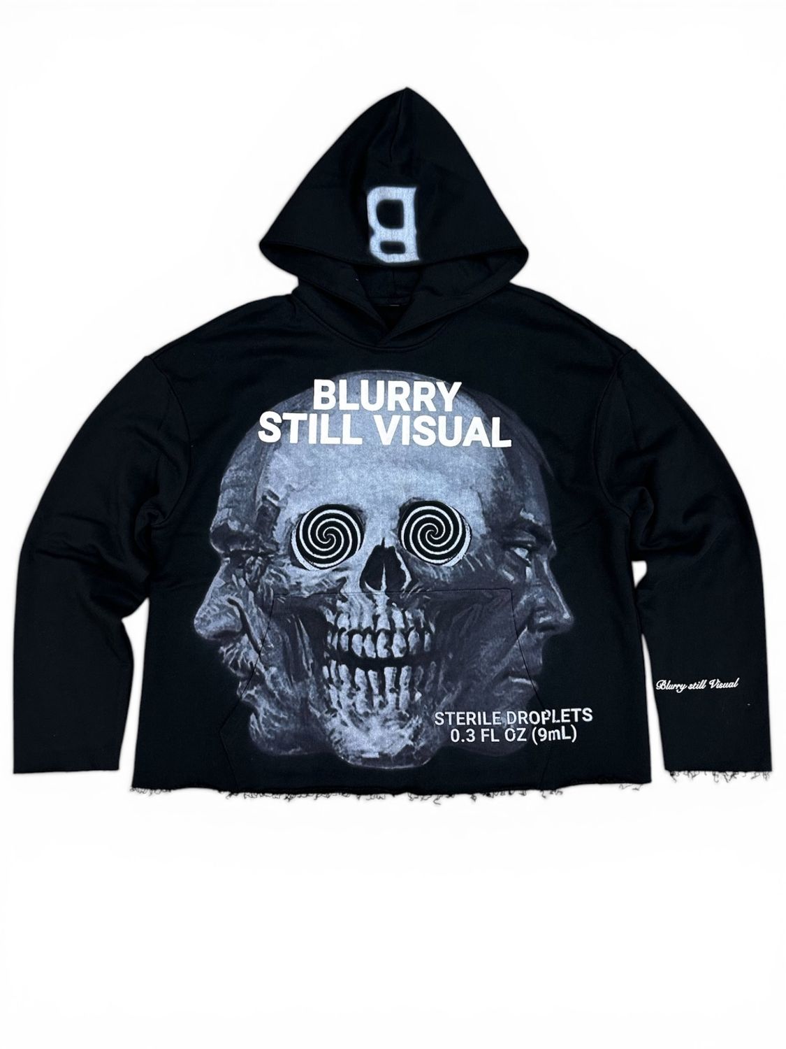 Blurry Still Visual Hoodie Black