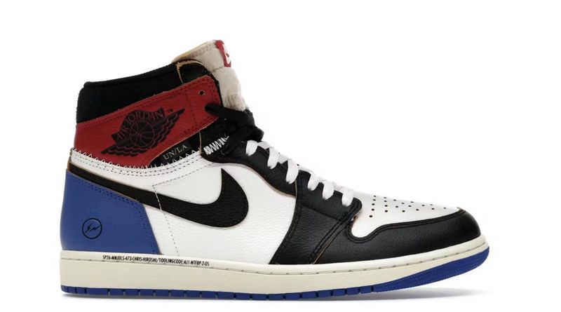 Jordan 1 Retro High OG SP Fragment x Union LA VArsity Red Sport Royal