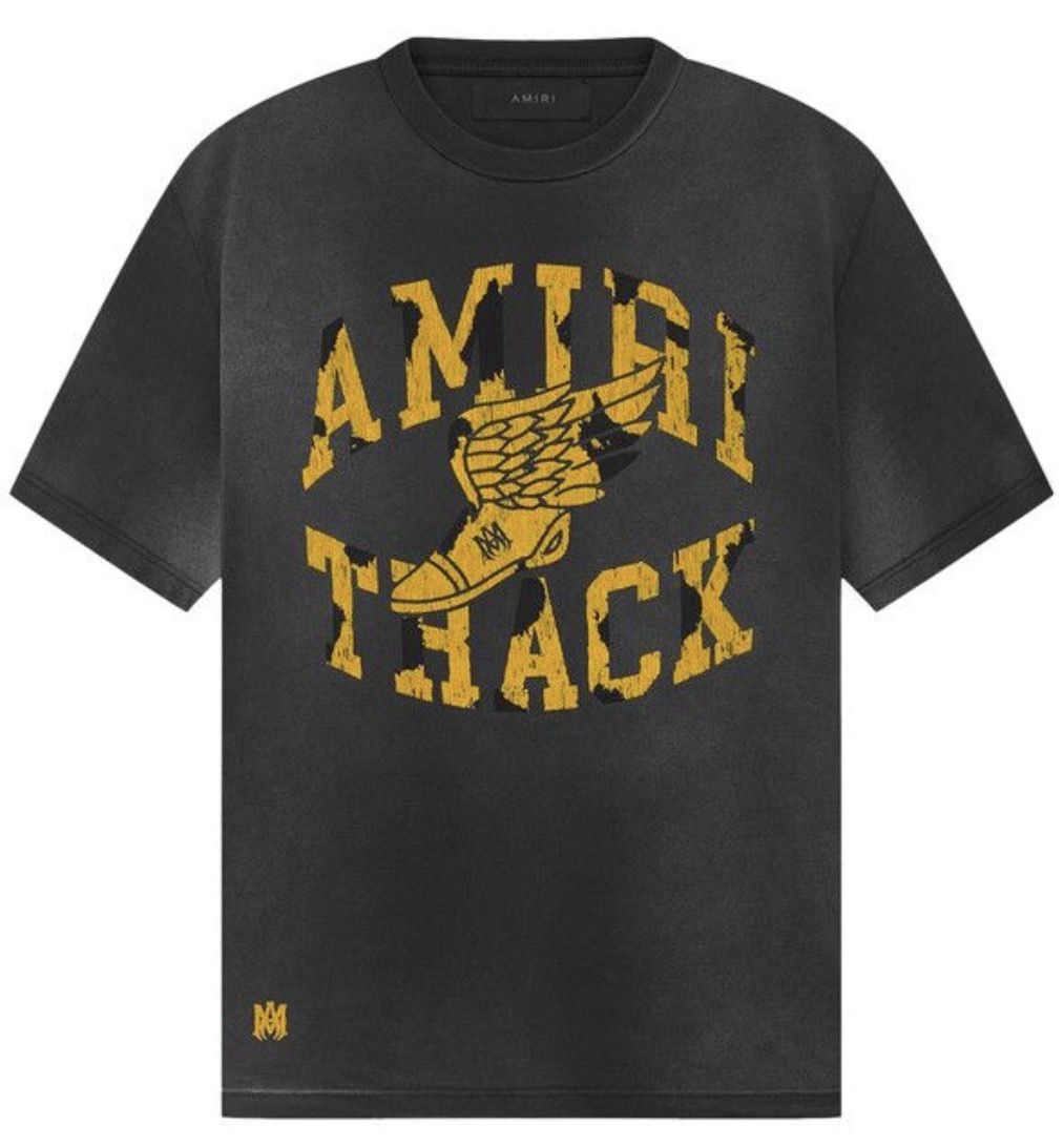 Amiri Track T-Shirt 'Faded Black'