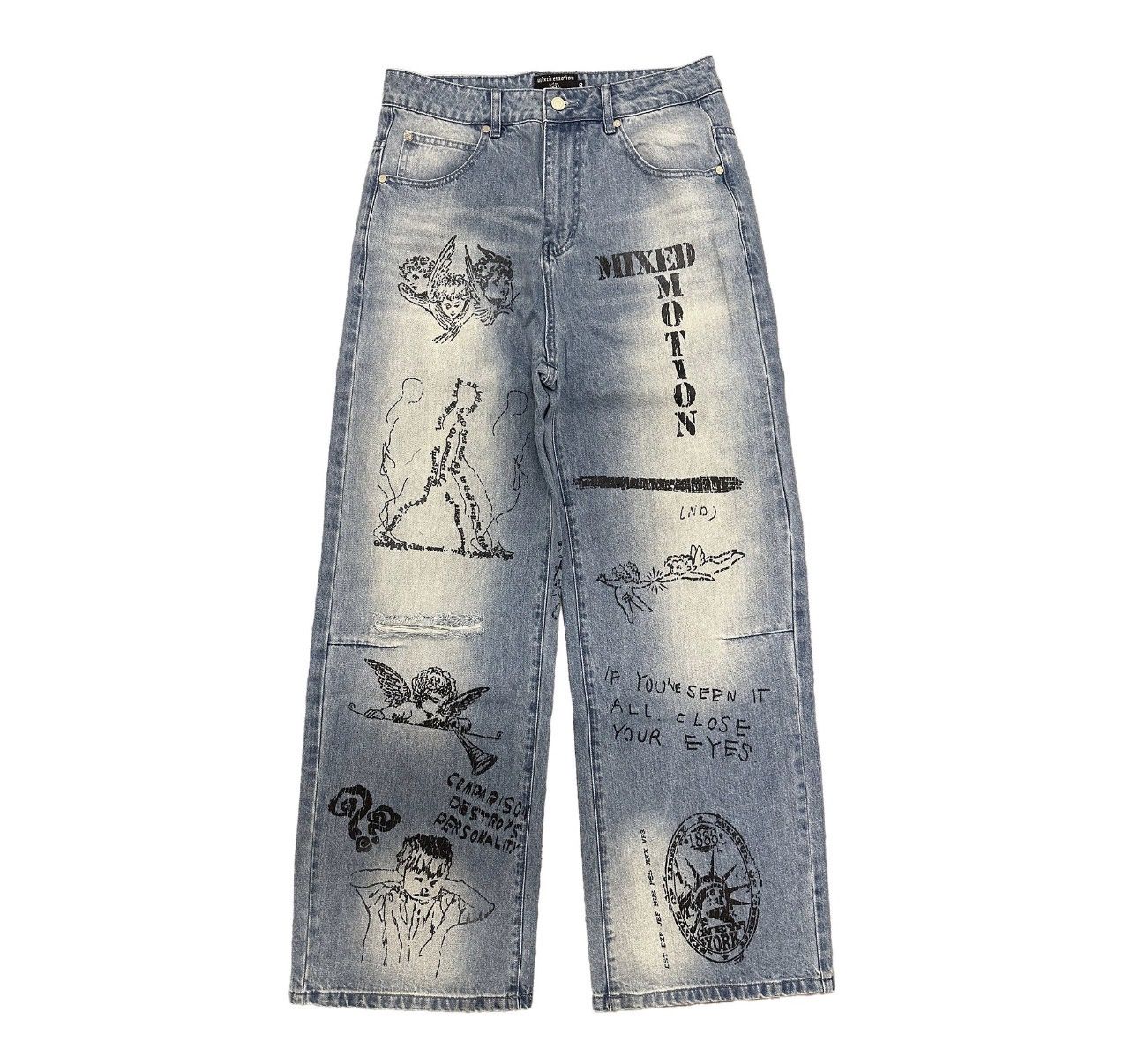 Mixed Emotion Canvas Denim Blue