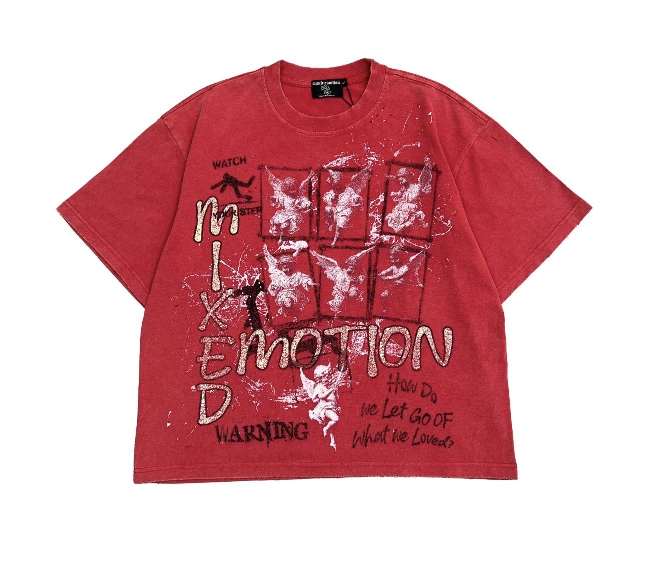 Mixed Emotion Crimson Tee Red